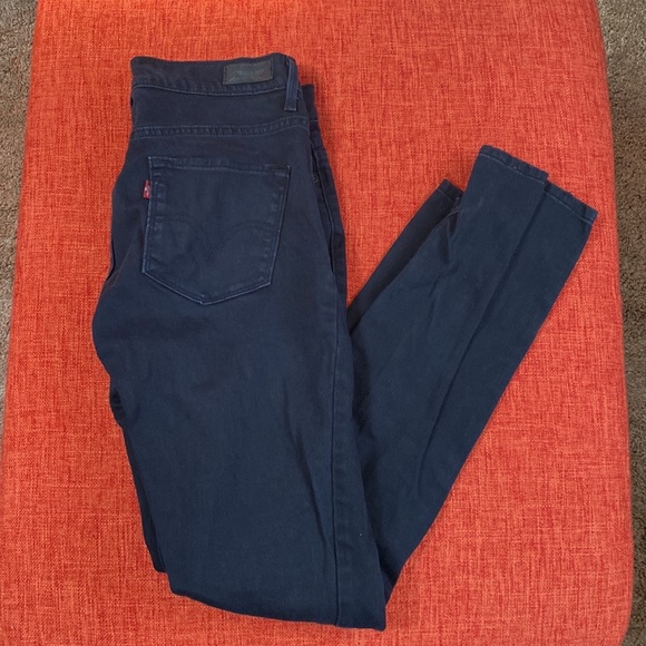 Y2K Levis Classic Black Hi Rise Skinny 632 Distressed Jeans - Picture 3 of 15